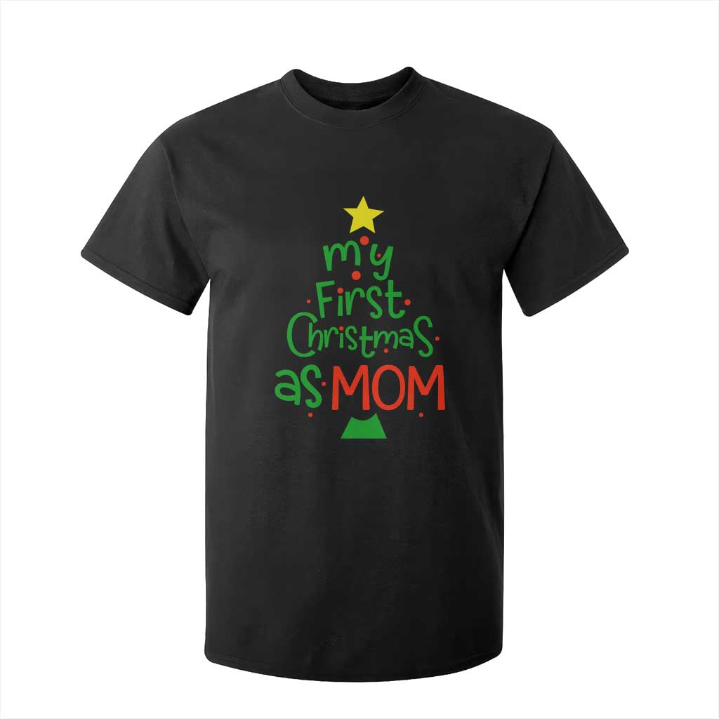 My First Christmas As Mom Family Matching T Shirt For Kid TS09 Black Print Your Wear
