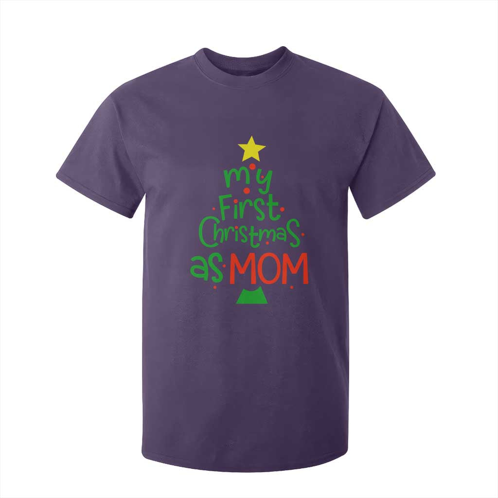 My First Christmas As Mom Family Matching T Shirt For Kid TS09 Purple Print Your Wear