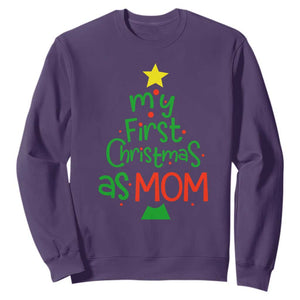 My First Christmas As Mom Family Matching Sweatshirt TS09 Purple Print Your Wear