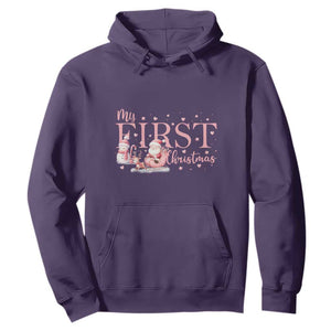 Cute First Christmas Hoodie Pink Santa Snowman TS09 Purple Print Your Wear