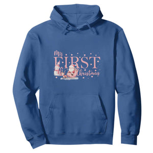 Cute First Christmas Hoodie Pink Santa Snowman TS09 Royal Blue Print Your Wear