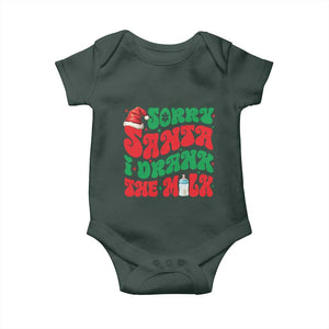 Funny First Christmas Baby Onesie Sorry Santa I Drank The Milk TS09 Print Your Wear