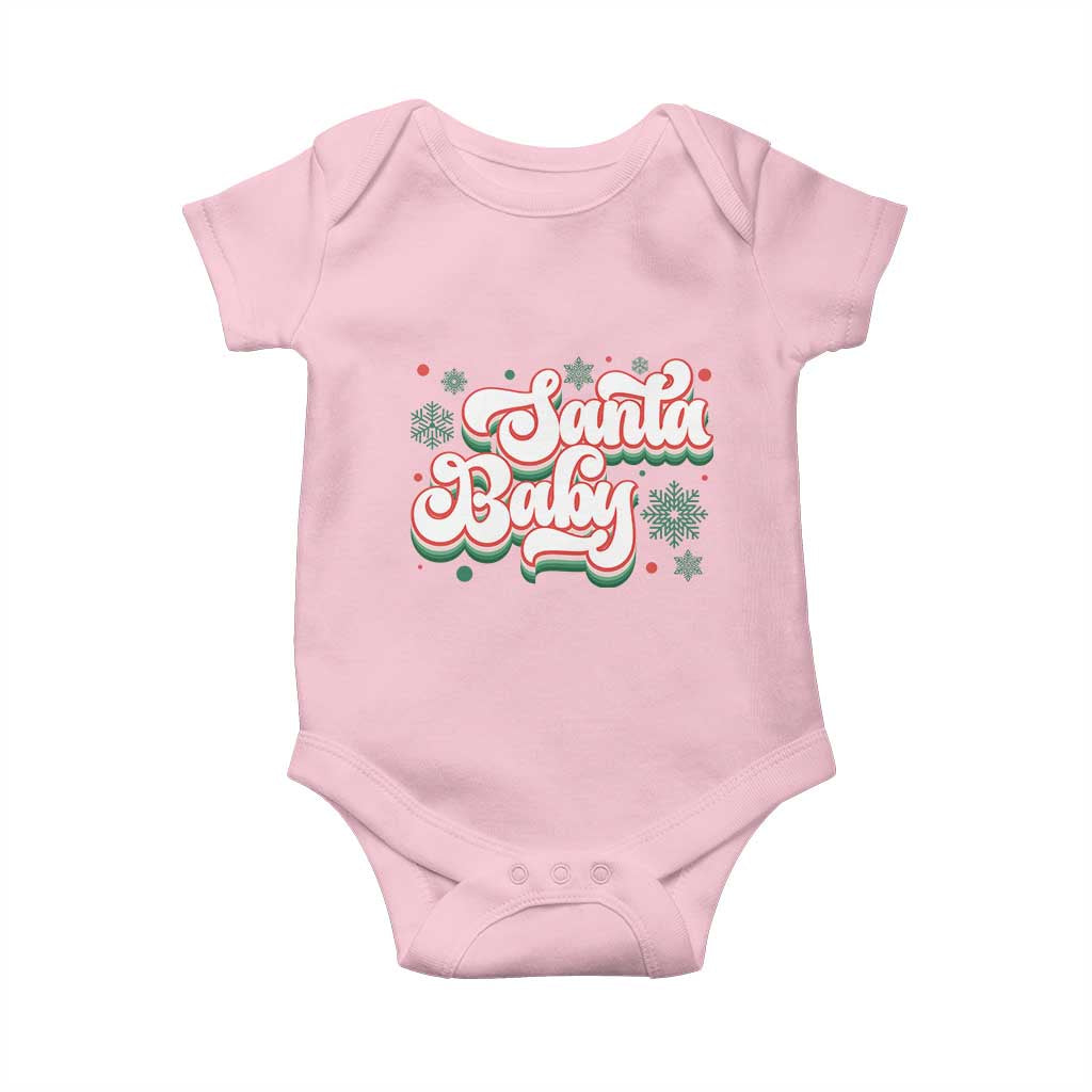 Funny Santa Baby Baby Onesie TS09 Light Pink Print Your Wear