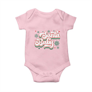 Funny Santa Baby Baby Onesie TS09 Light Pink Print Your Wear