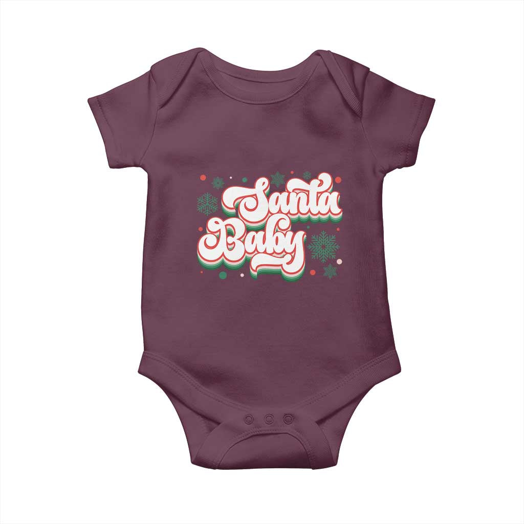 Funny Santa Baby Baby Onesie TS09 Maroon Print Your Wear
