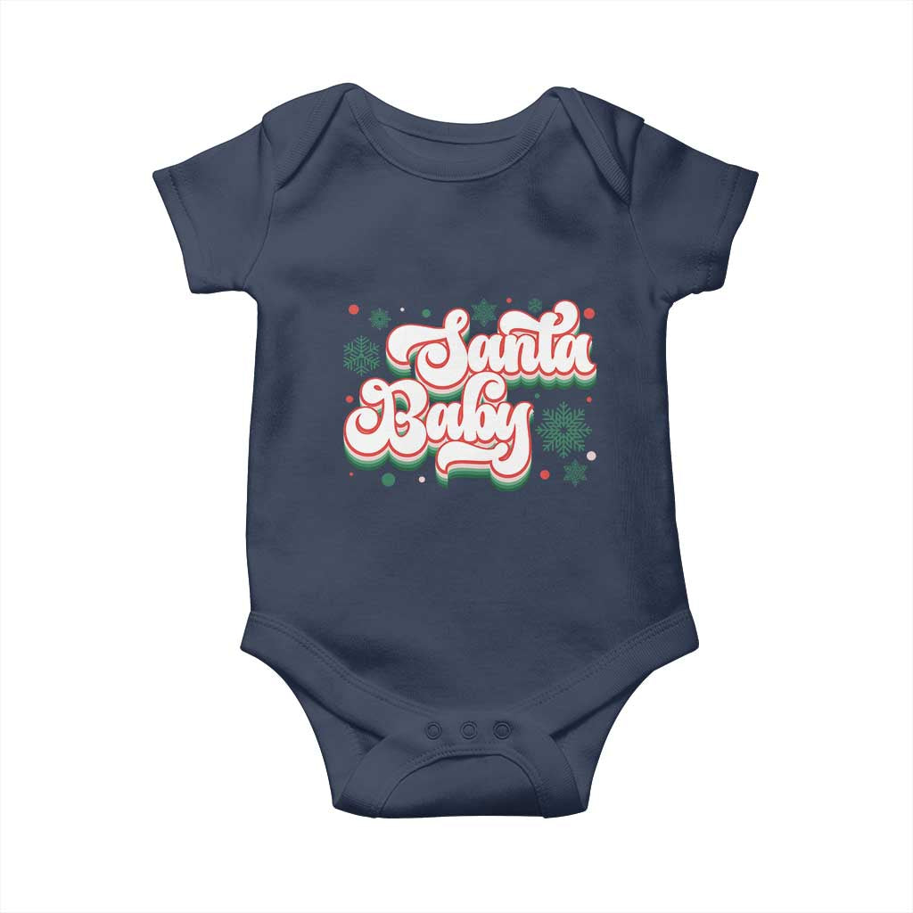 Funny Santa Baby Baby Onesie TS09 Navy Print Your Wear