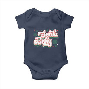 Funny Santa Baby Baby Onesie TS09 Navy Print Your Wear