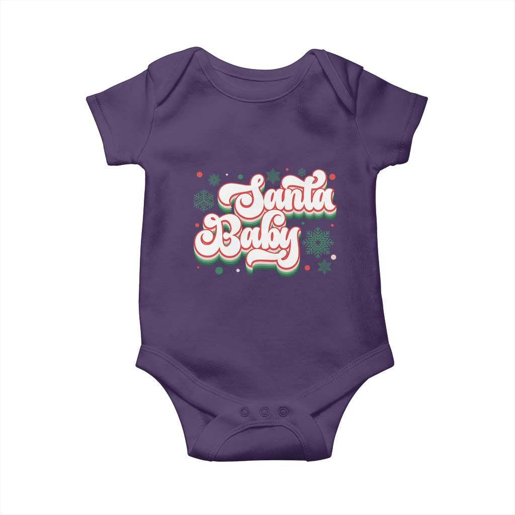 Funny Santa Baby Baby Onesie TS09 Purple Print Your Wear