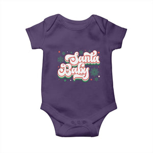 Funny Santa Baby Baby Onesie TS09 Purple Print Your Wear