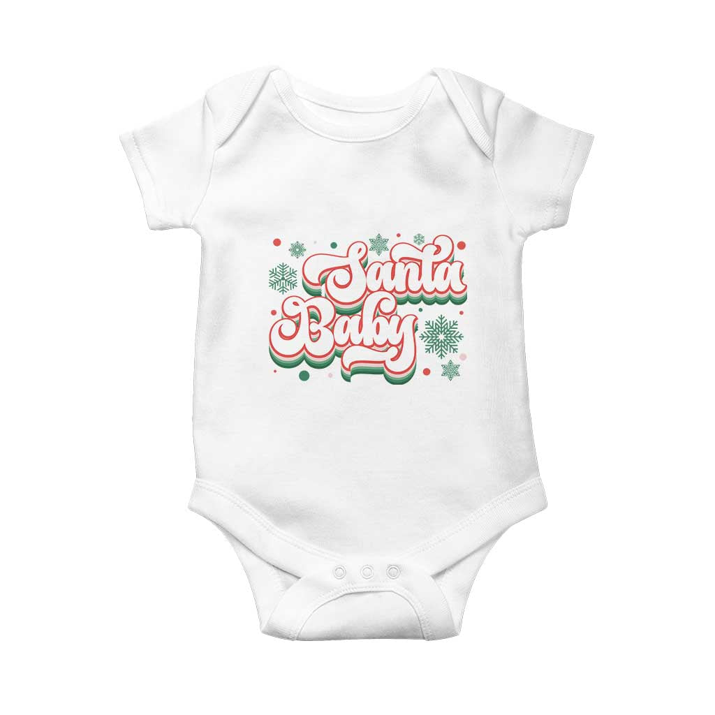 Funny Santa Baby Baby Onesie TS09 White Print Your Wear