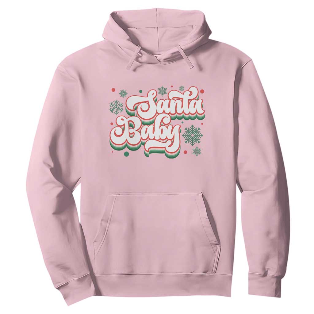 Funny Santa Baby Hoodie TS09 Light Pink Print Your Wear