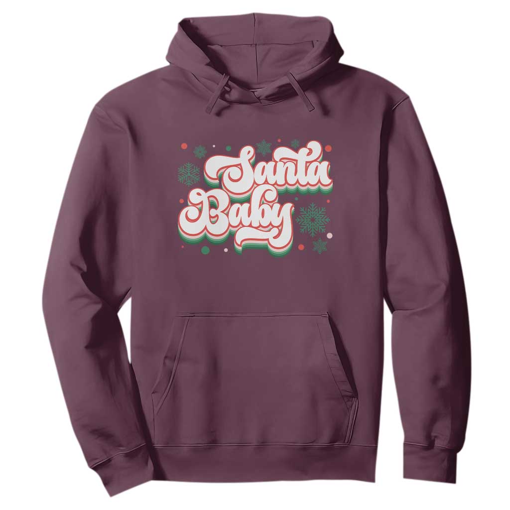 Funny Santa Baby Hoodie TS09 Maroon Print Your Wear