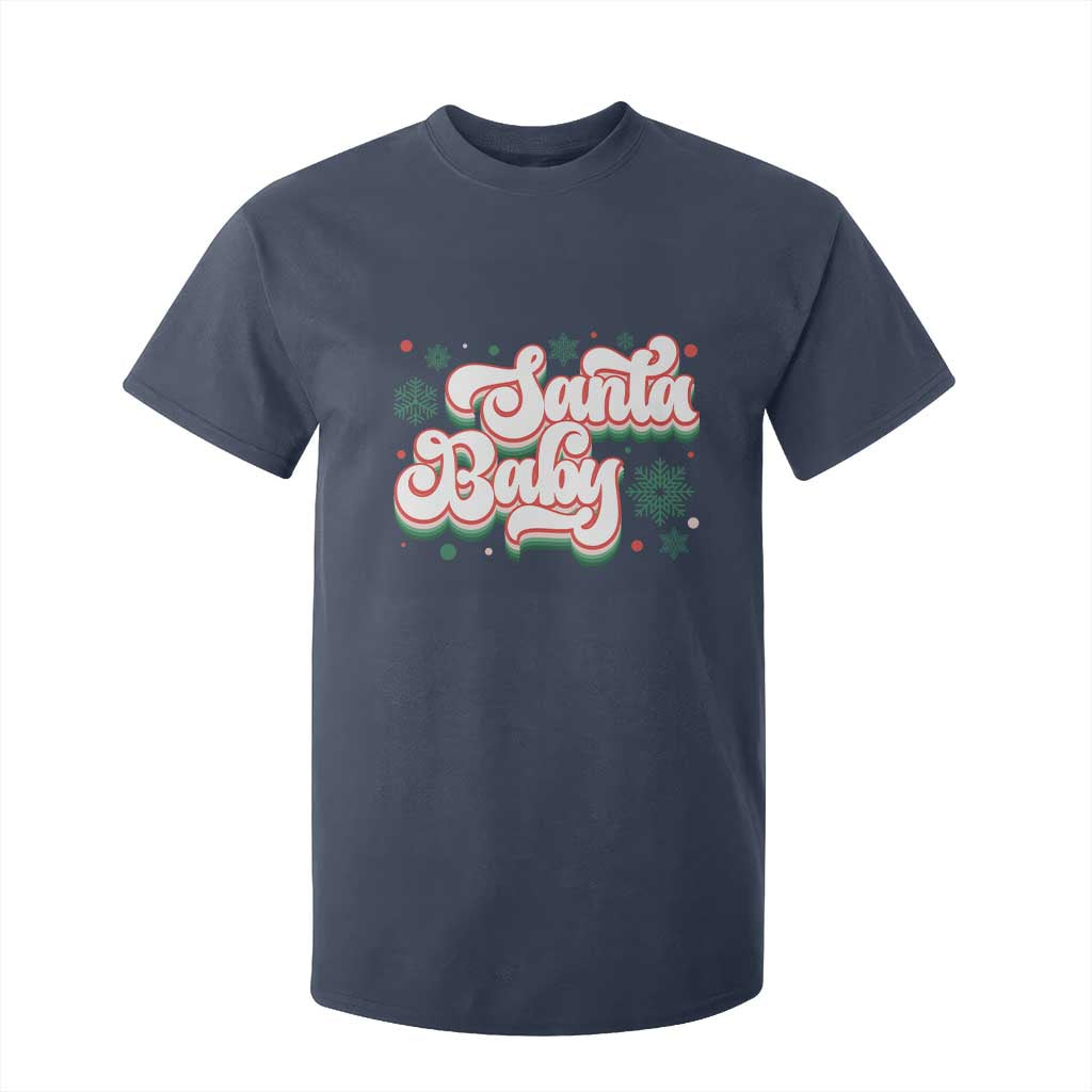 Funny Santa Baby T Shirt For Kid TS09 Navy Print Your Wear