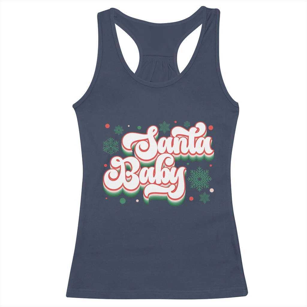 Funny Santa Baby Racerback Tank Top TS09 Navy Print Your Wear