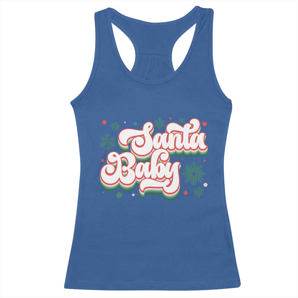 Funny Santa Baby Racerback Tank Top TS09 Royal Blue Print Your Wear