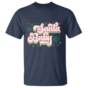 Funny Santa Baby T Shirt TS09 Navy Print Your Wear