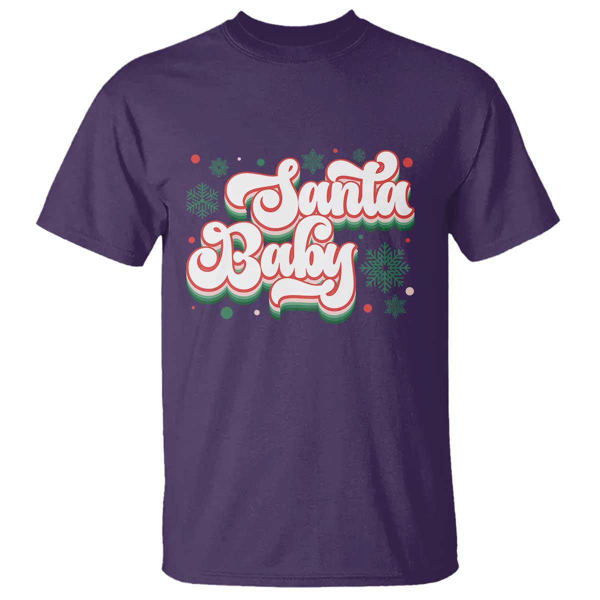Funny Santa Baby T Shirt TS09 Purple Print Your Wear