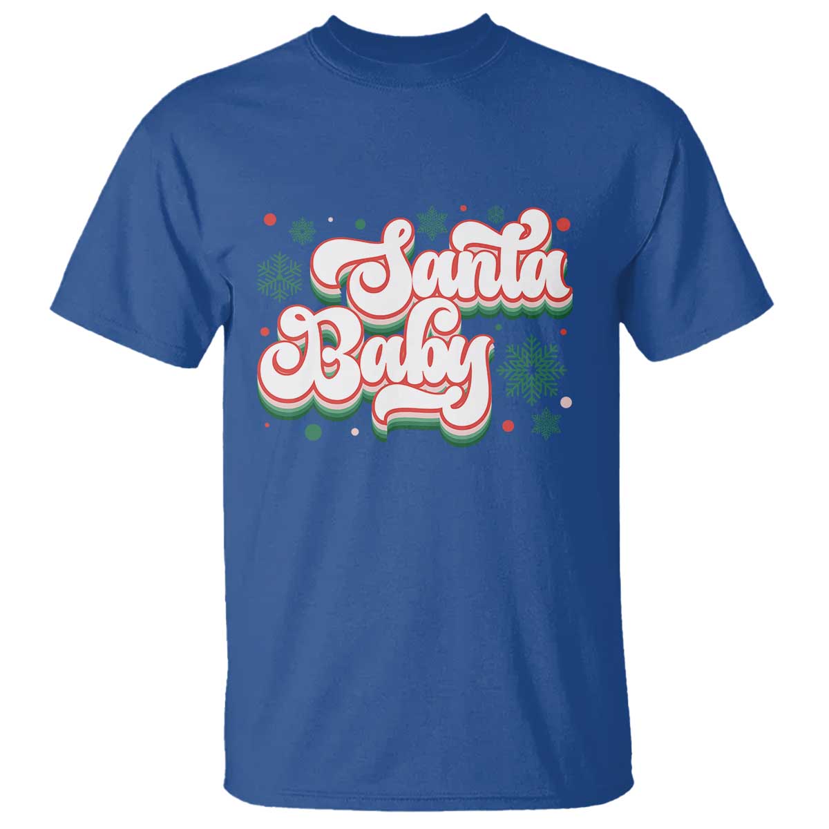 Funny Santa Baby T Shirt TS09 Royal Blue Print Your Wear