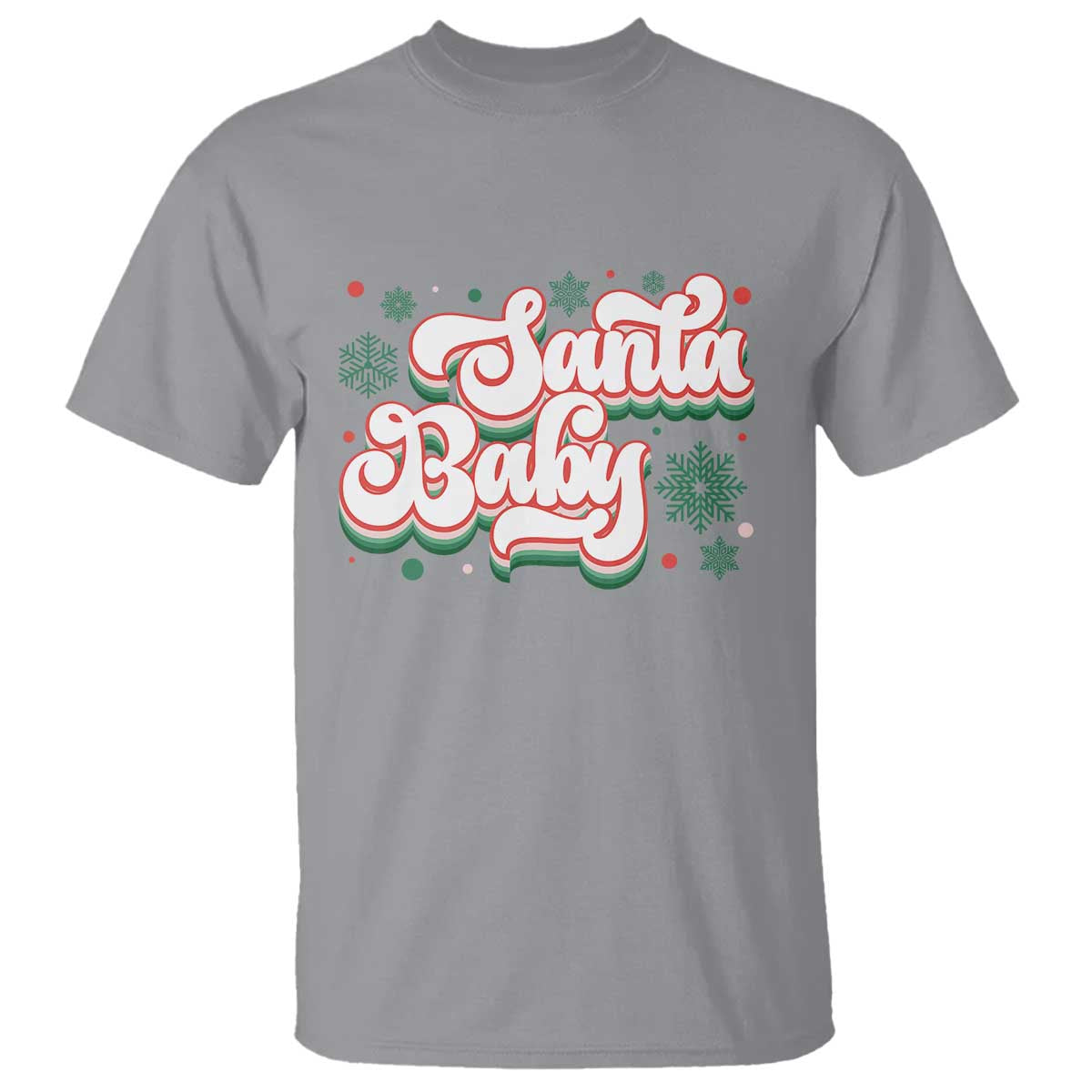 Funny Santa Baby T Shirt TS09 Sport Gray Print Your Wear