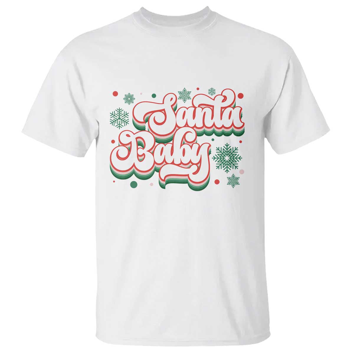 Funny Santa Baby T Shirt TS09 White Print Your Wear