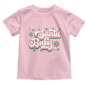 Funny Santa Baby Toddler T Shirt TS09 Light Pink Print Your Wear