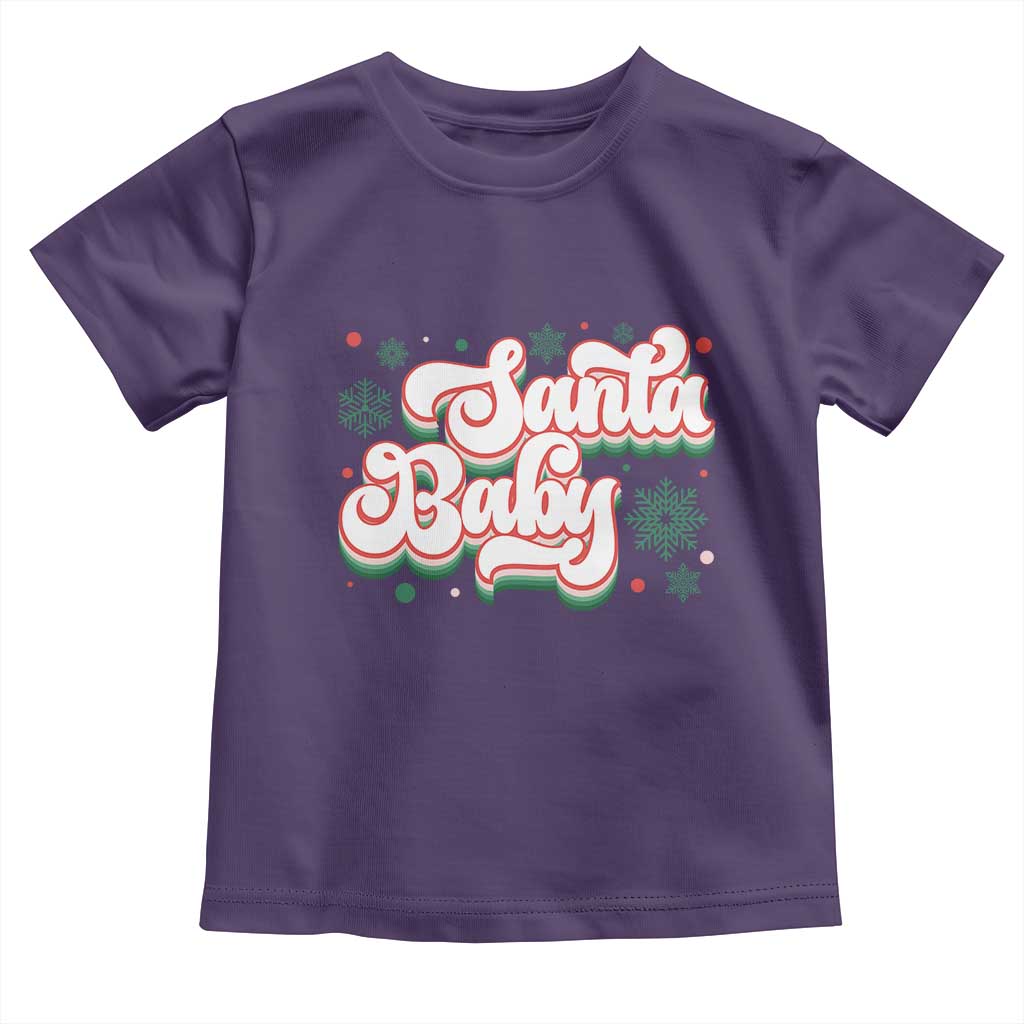 Funny Santa Baby Toddler T Shirt TS09 Purple Print Your Wear