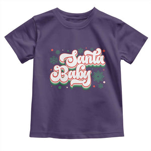 Funny Santa Baby Toddler T Shirt TS09 Purple Print Your Wear