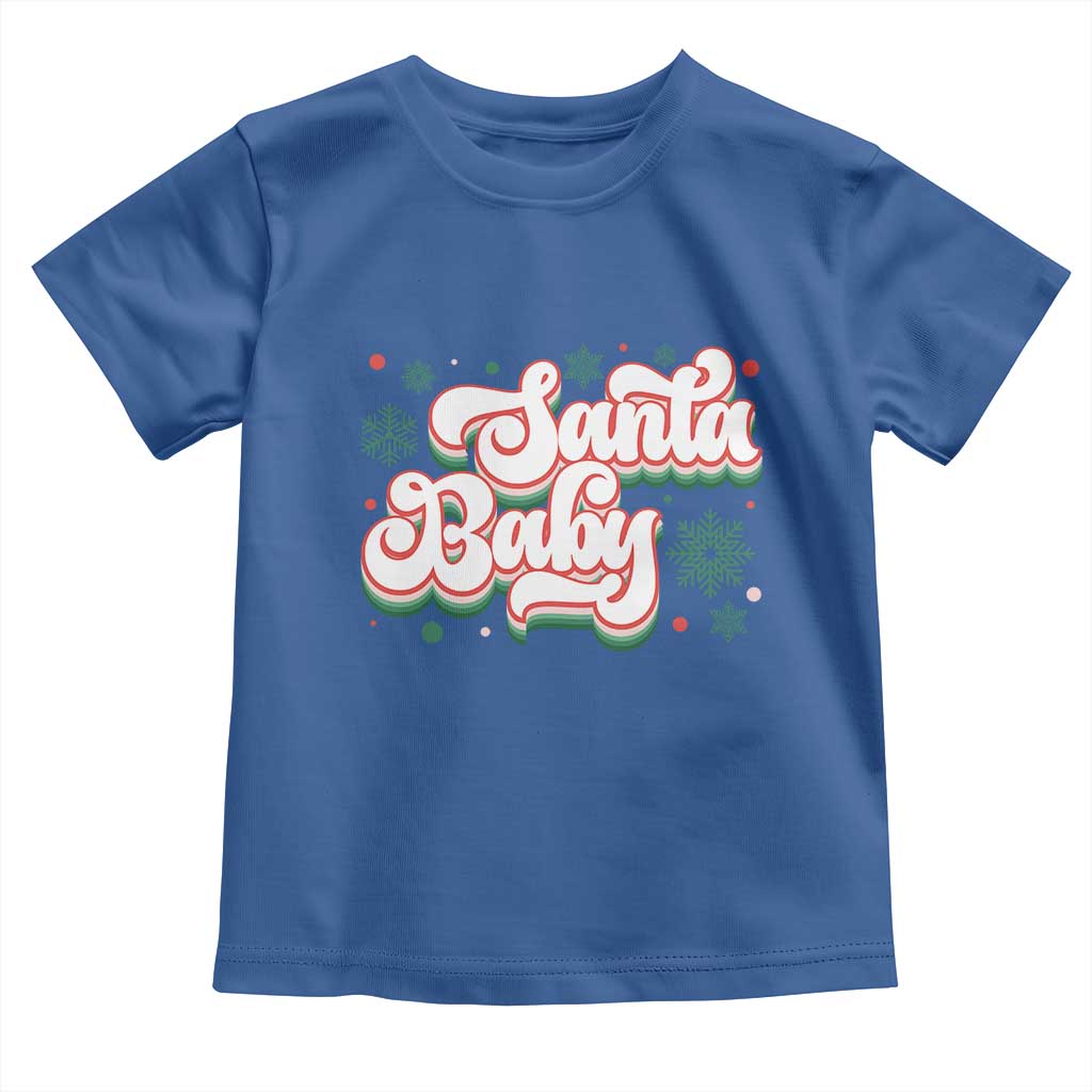 Funny Santa Baby Toddler T Shirt TS09 Royal Blue Print Your Wear