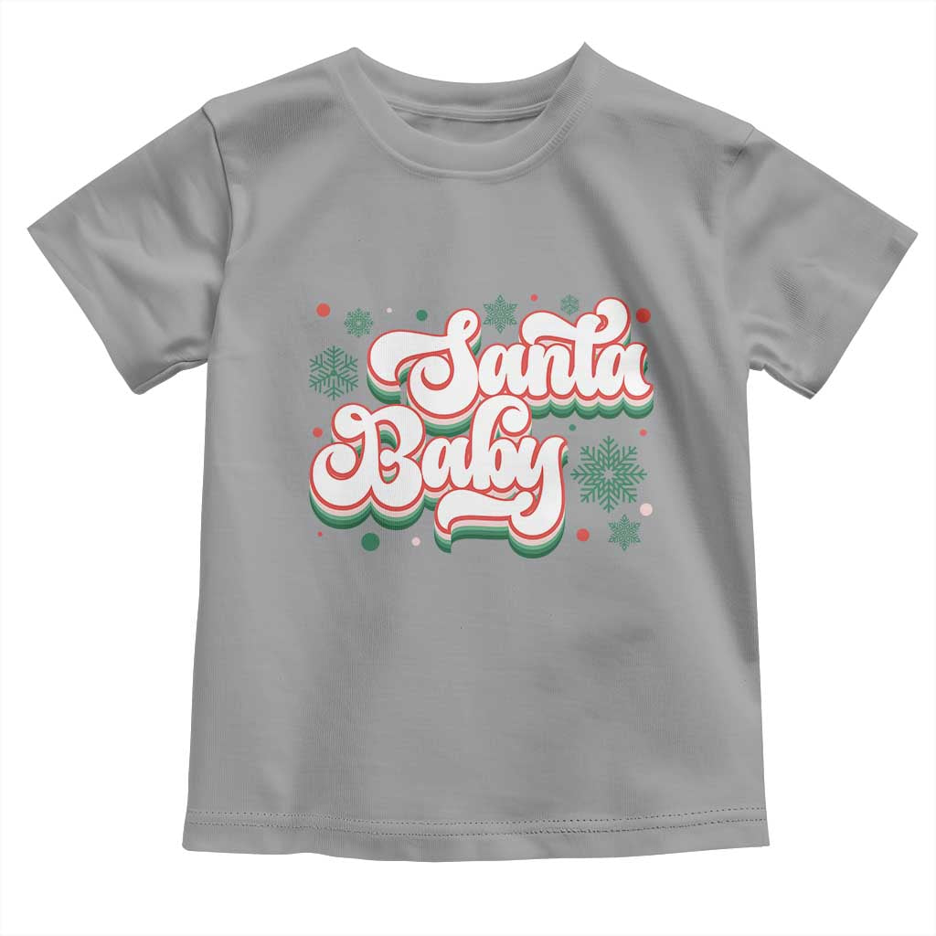 Funny Santa Baby Toddler T Shirt TS09 Sport Gray Print Your Wear