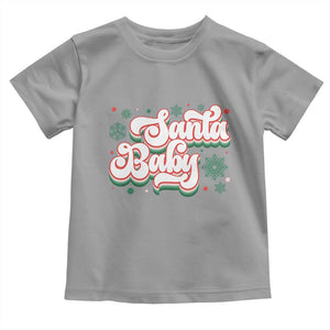Funny Santa Baby Toddler T Shirt TS09 Sport Gray Print Your Wear