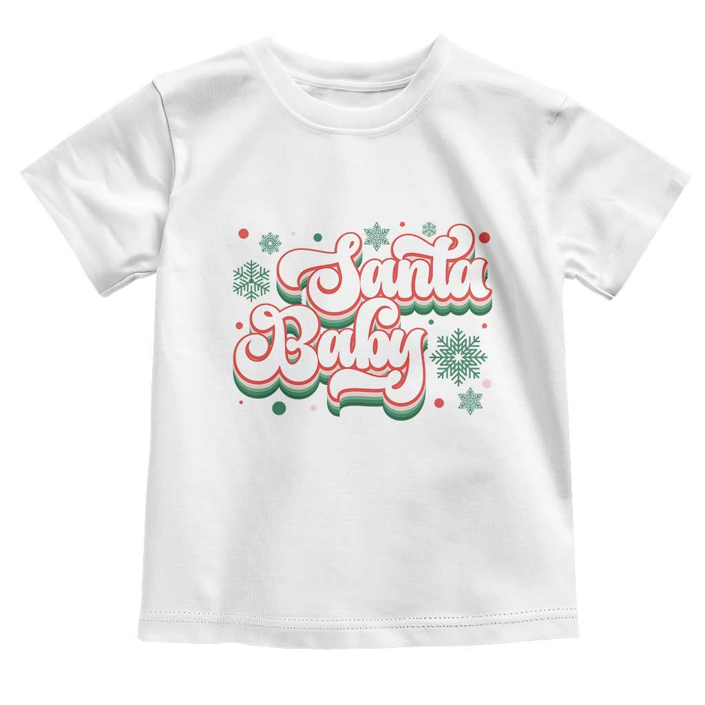 Funny Santa Baby Toddler T Shirt TS09 White Print Your Wear