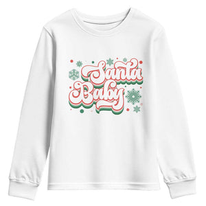 Funny Santa Baby Youth Sweatshirt TS09 White Print Your Wear