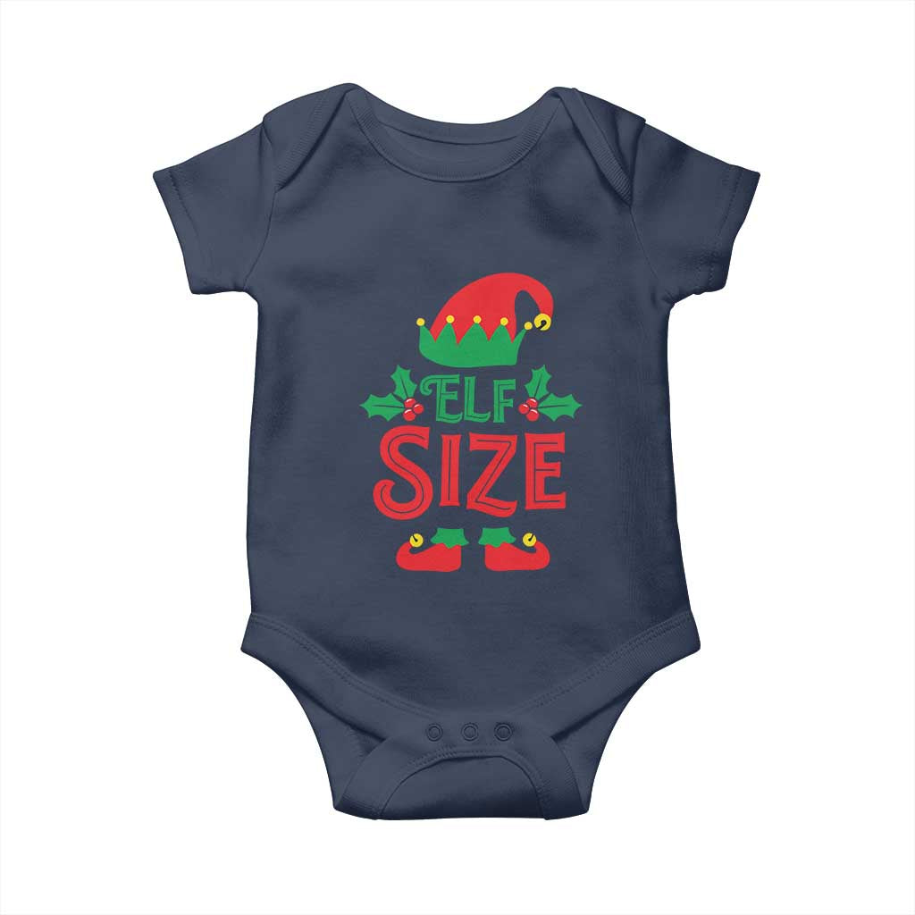 Cute First Christmas ELF Size Baby Onesie TS09 Navy Print Your Wear