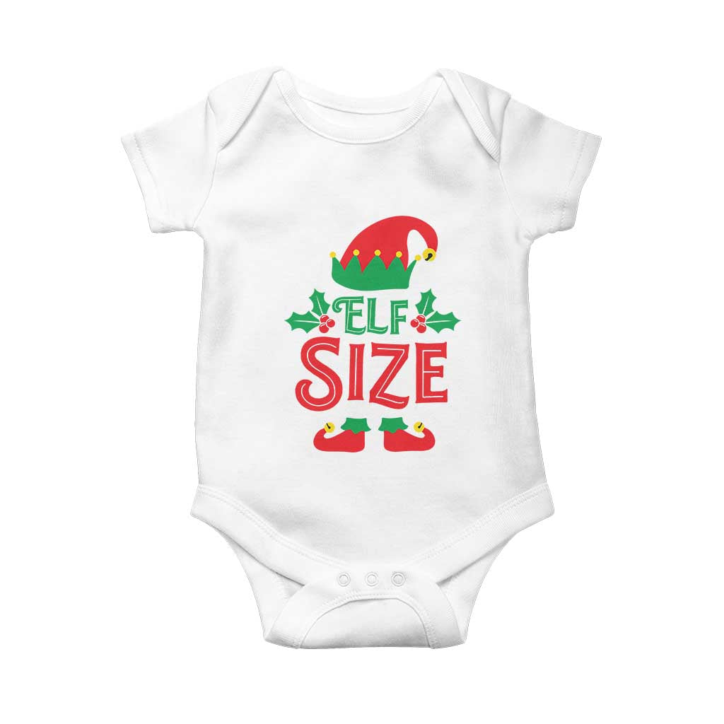 Cute First Christmas ELF Size Baby Onesie TS09 White Print Your Wear