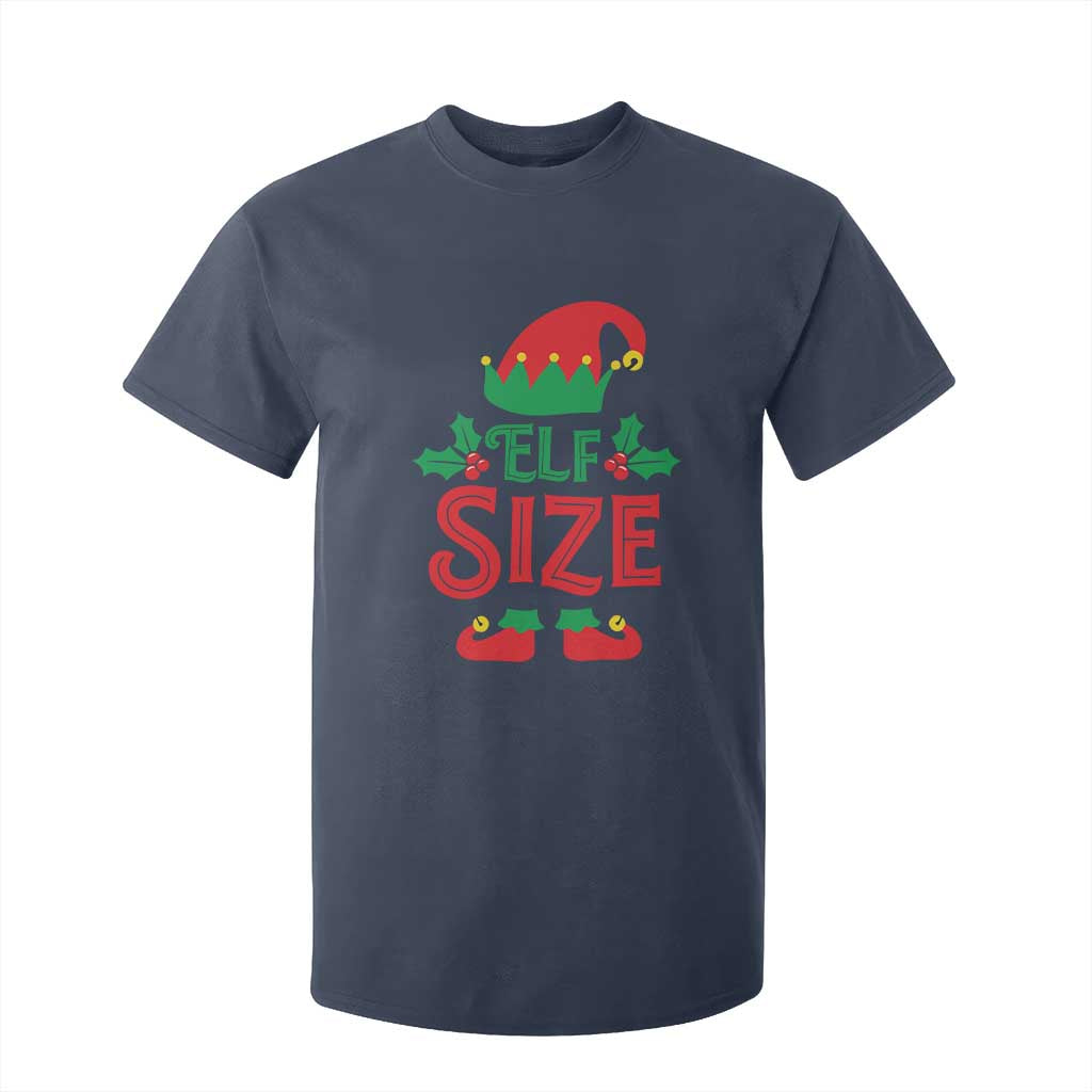 Cute First Christmas ELF Size T Shirt For Kid TS09 Navy Print Your Wear