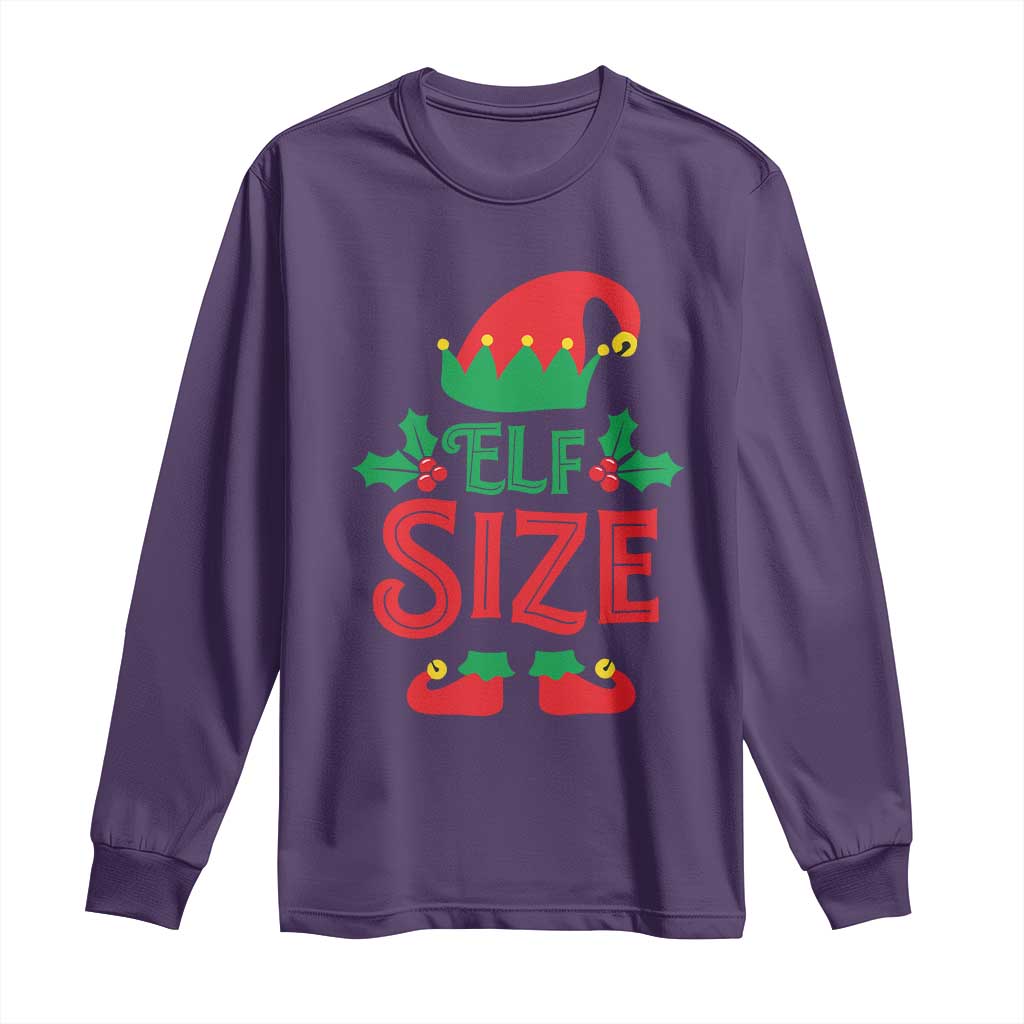 Cute First Christmas ELF Size Long Sleeve Shirt TS09 Purple Print Your Wear