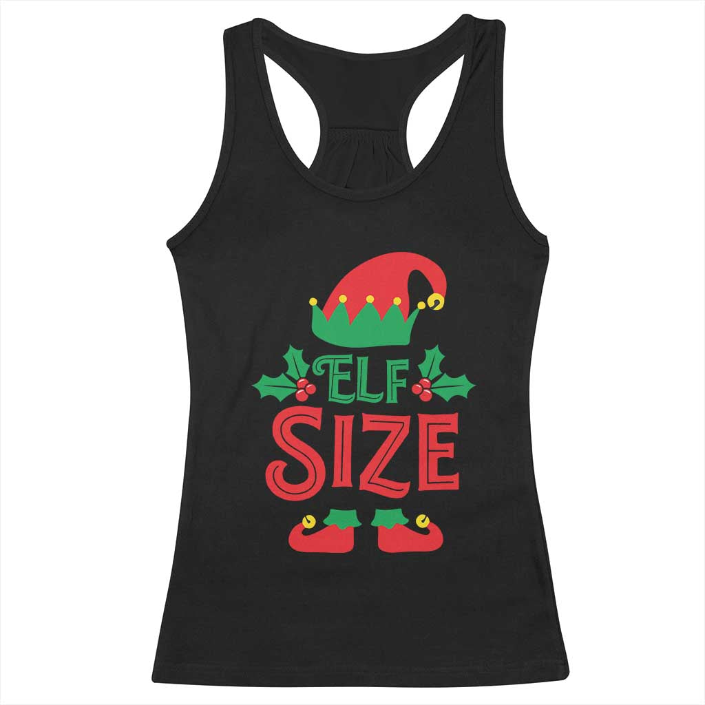 Cute First Christmas ELF Size Racerback Tank Top TS09 Black Print Your Wear