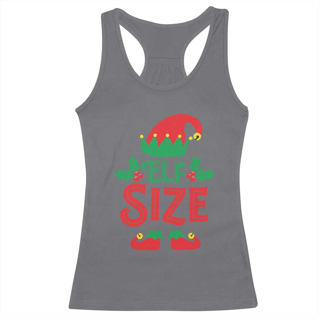Cute First Christmas ELF Size Racerback Tank Top TS09 Charcoal Print Your Wear