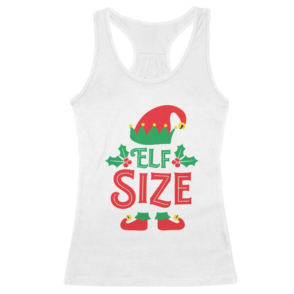 Cute First Christmas ELF Size Racerback Tank Top TS09 White Print Your Wear