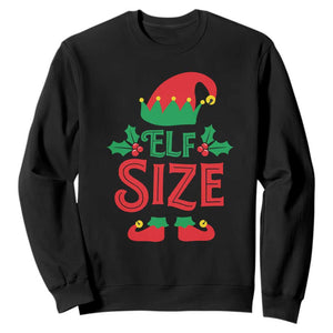 Cute First Christmas ELF Size Sweatshirt TS09 Black Print Your Wear