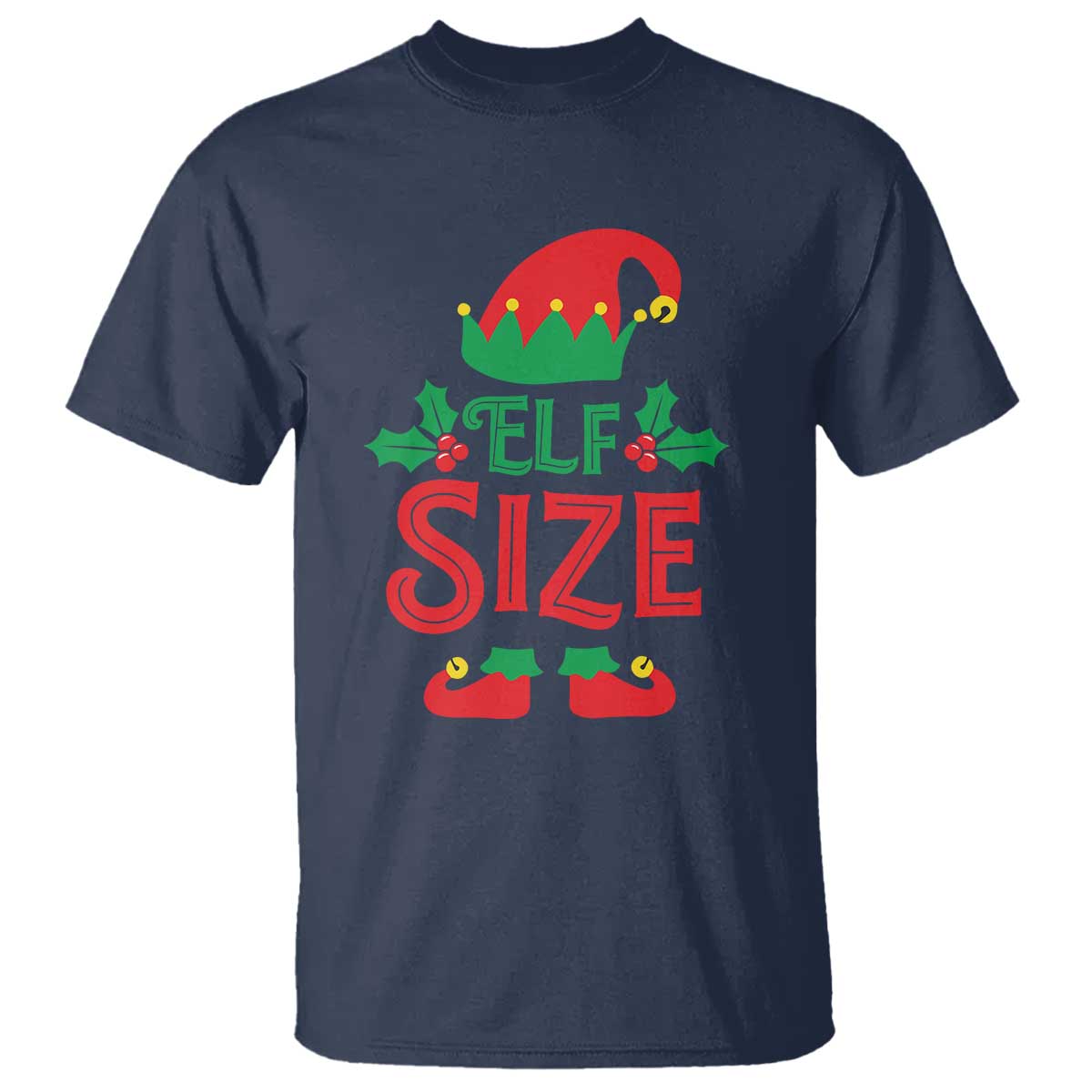 Cute First Christmas ELF Size T Shirt TS09 Navy Print Your Wear