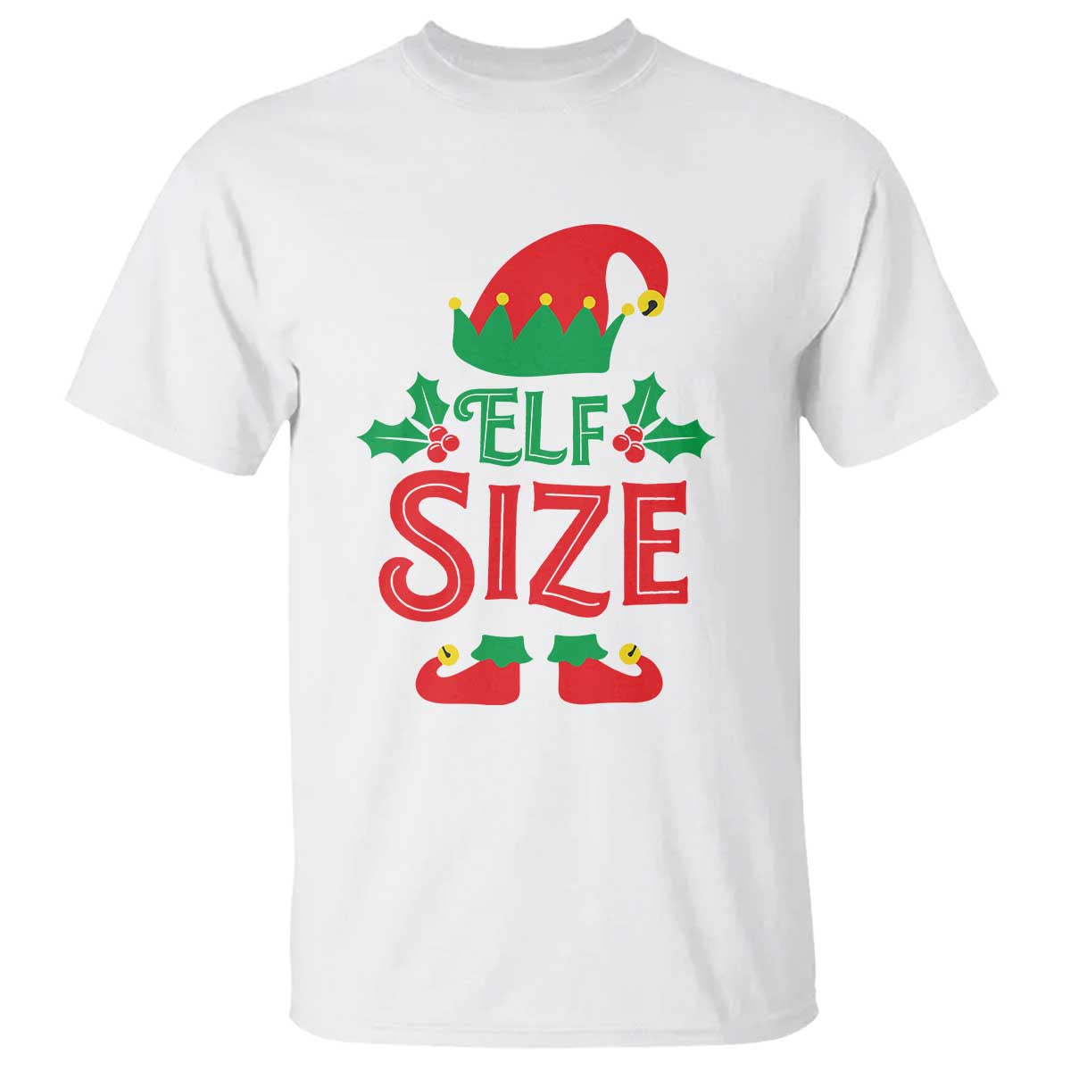Cute First Christmas ELF Size T Shirt TS09 White Print Your Wear