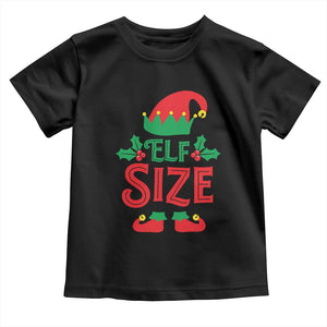 Cute First Christmas ELF Size Toddler T Shirt TS09 Black Print Your Wear