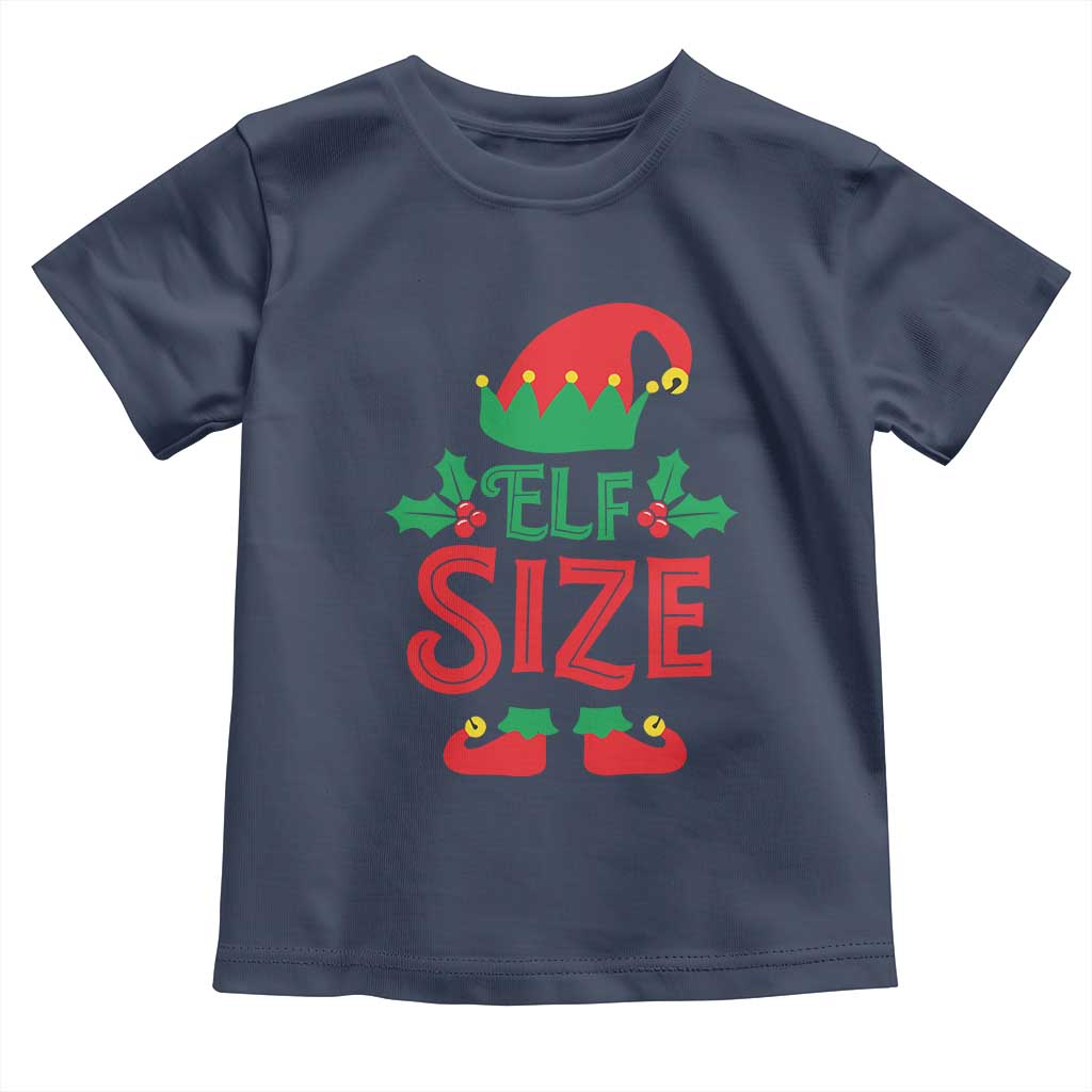 Cute First Christmas ELF Size Toddler T Shirt TS09 Navy Print Your Wear