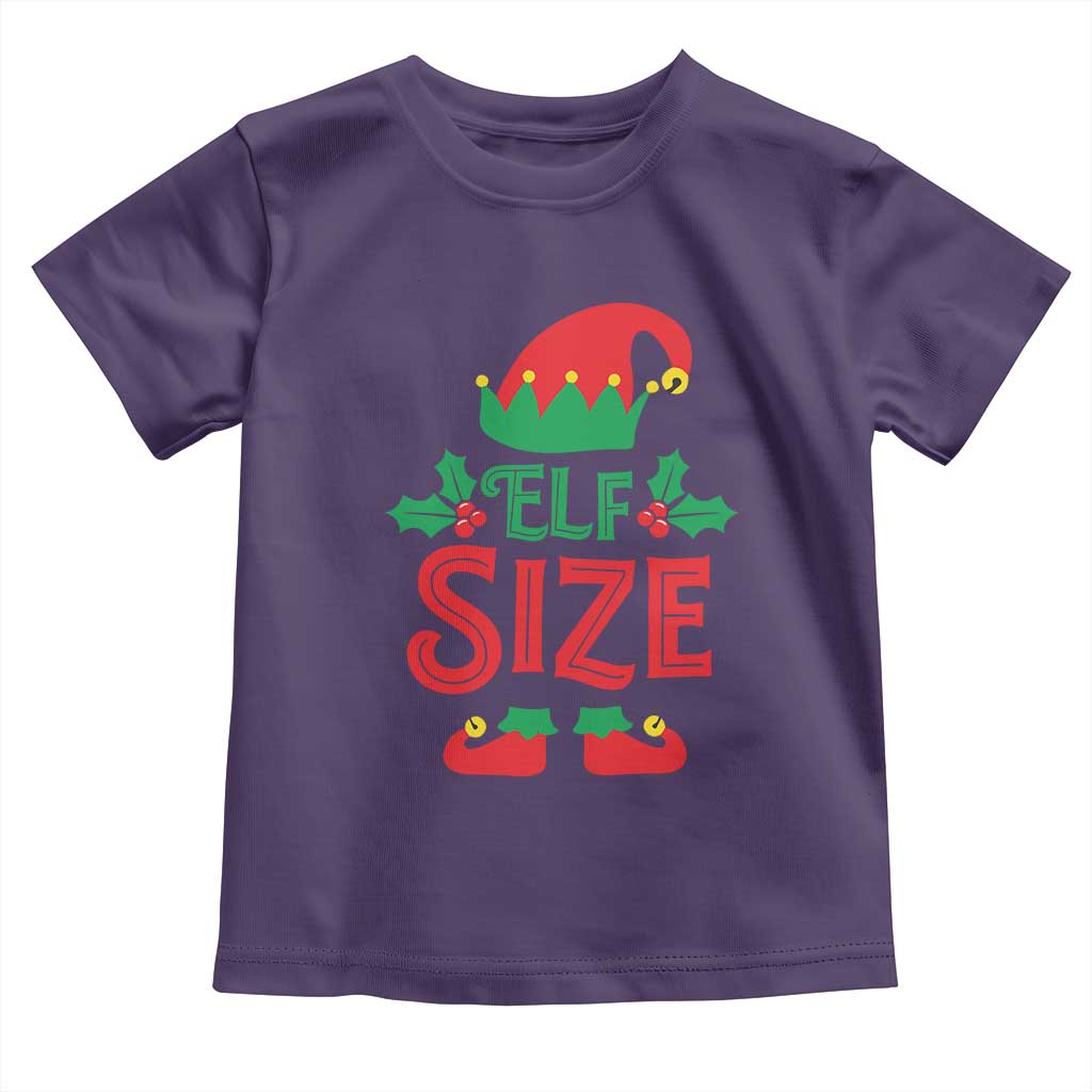 Cute First Christmas ELF Size Toddler T Shirt TS09 Purple Print Your Wear