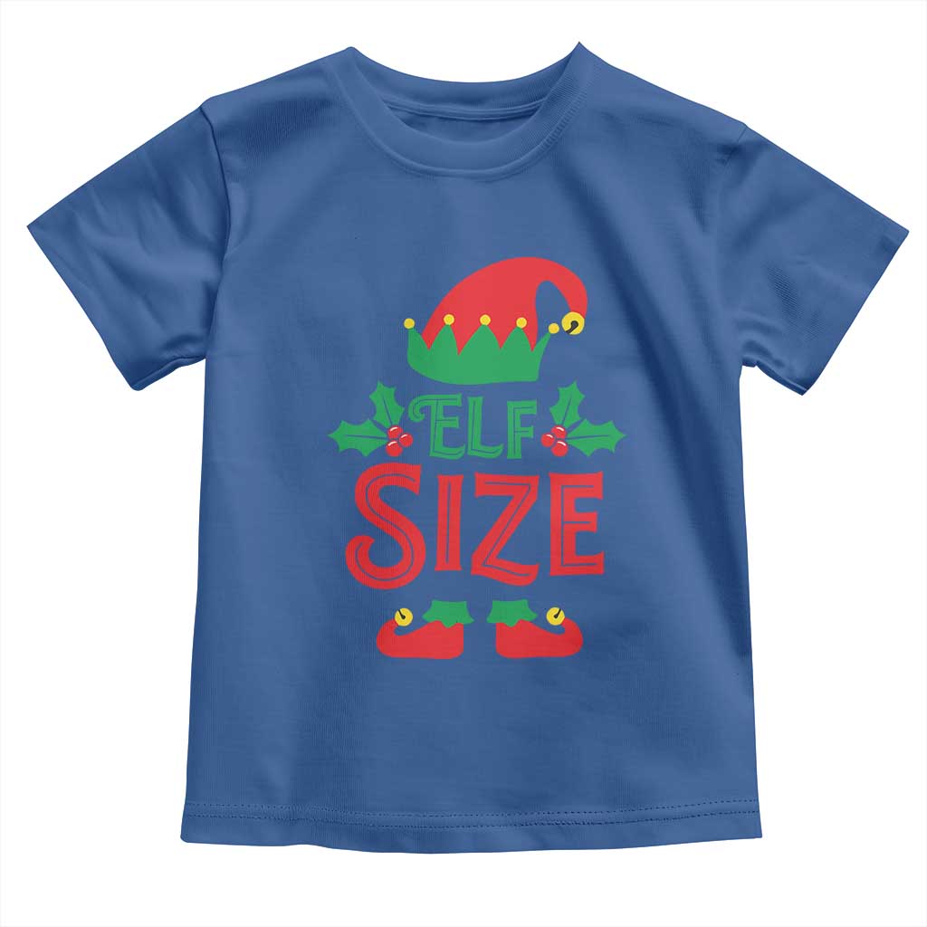 Cute First Christmas ELF Size Toddler T Shirt TS09 Royal Blue Print Your Wear