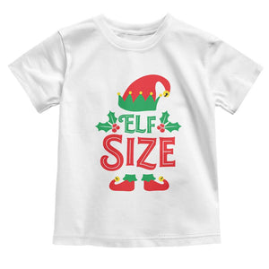 Cute First Christmas ELF Size Toddler T Shirt TS09 White Print Your Wear