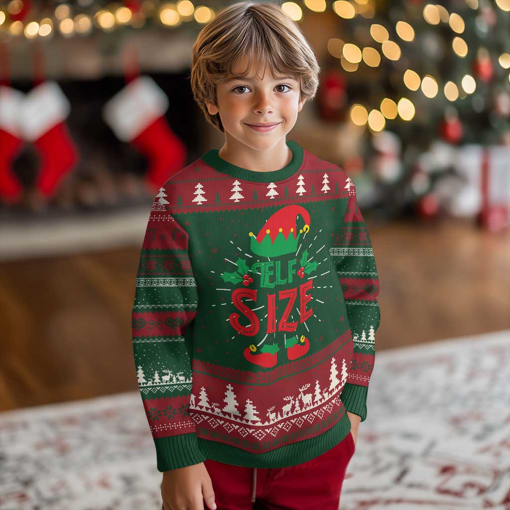 Cute First Christmas ELF Size Ugly Christmas Sweater TS09 Christmas Print Your Wear