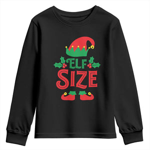 Cute First Christmas ELF Size Youth Sweatshirt TS09 Black Print Your Wear