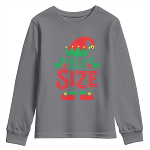 Cute First Christmas ELF Size Youth Sweatshirt TS09 Charcoal Print Your Wear